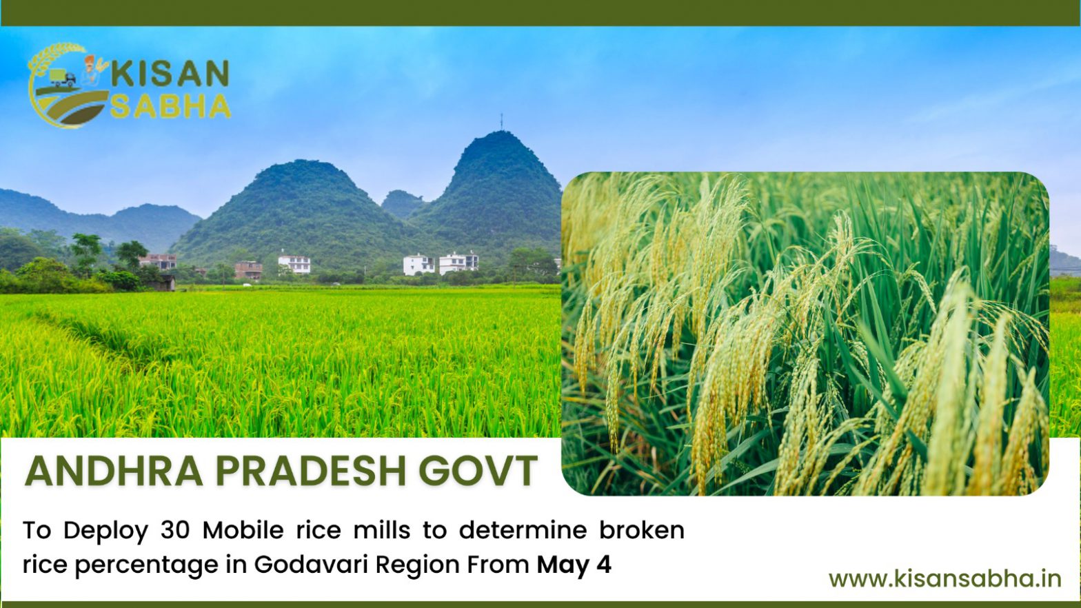 Andhra Pradesh govt. to deploy 30 mobile rice mills to determine broken rice percentage in Godavari region from May 4