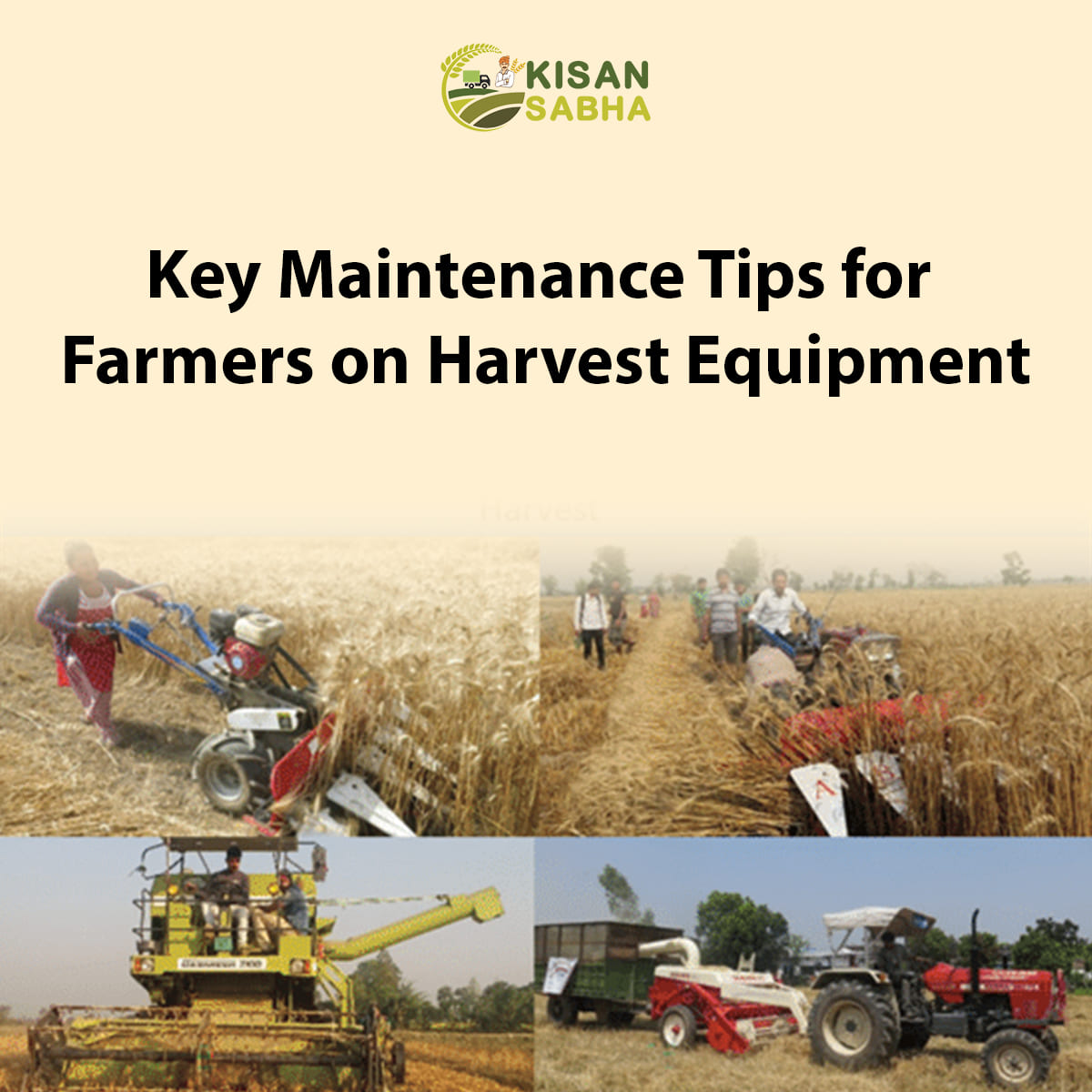 Farmers on Harvest Equipment