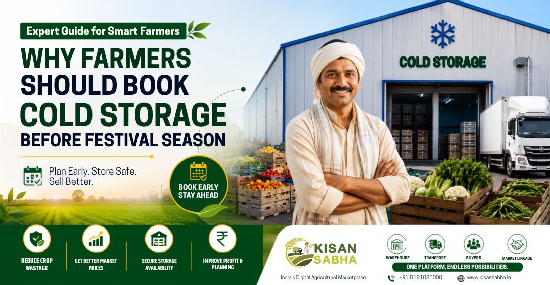 Indian farmer using cold storage to protect crops before festival season | KisanSabha